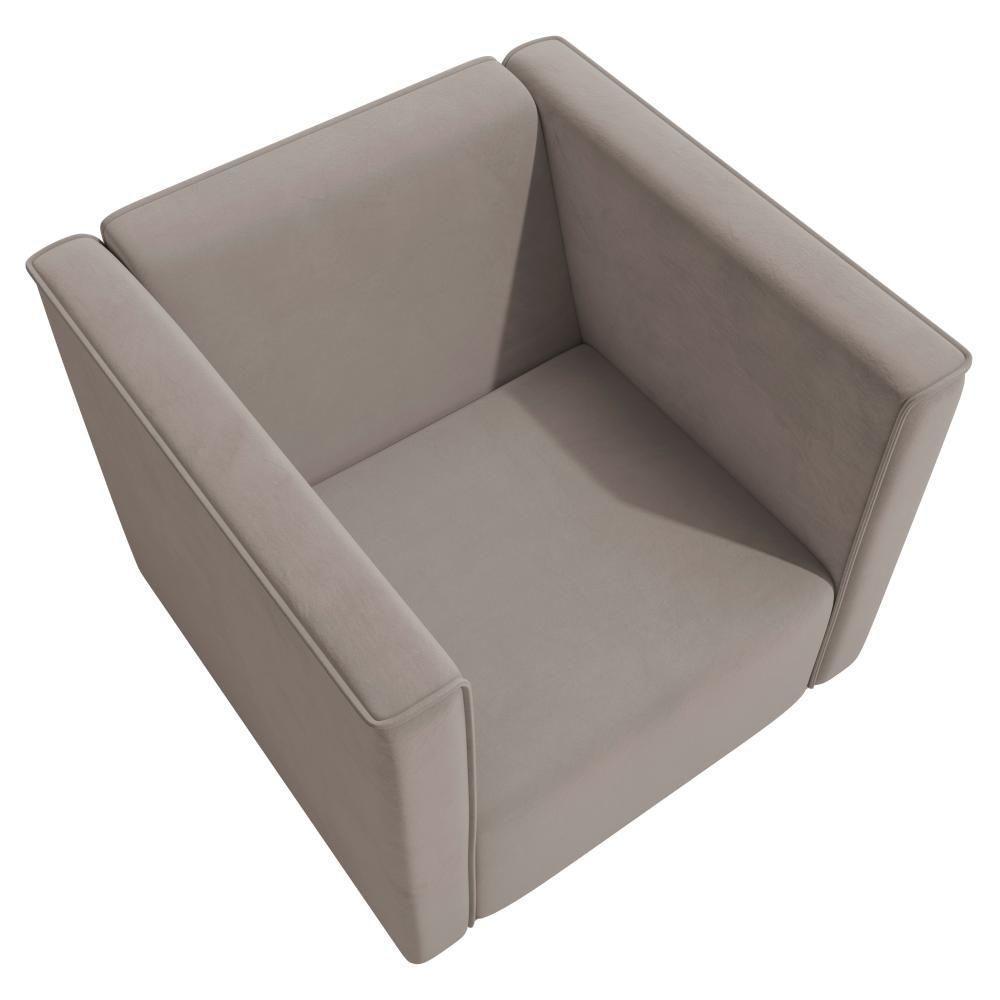 Poltrona Ravena Kappesberg Veludo Cinza - 6