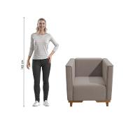 Poltrona Ravena Kappesberg Veludo Cinza