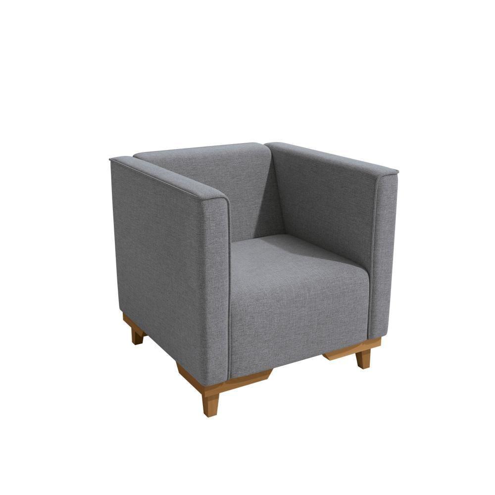 Poltrona Ravena Kappesberg Linho Cinza - 2