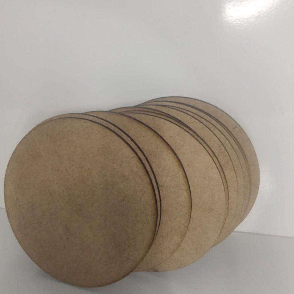 Mesa Mdf Kit 50 Sousplats Redondo Cru Jogo 10x10 Cm - 1