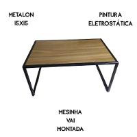 Mesa De Centro Sofá Mesa Cabeceira Moderna Quarto Decoração Cor:amêndola