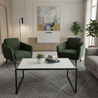 Mesa De Centro Sofá Mesa Cabeceira Moderna Quarto Decoração Cor:branco - 1