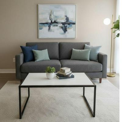 Mesa De Centro Moderna Resistente Retangular Premium Cor:branco