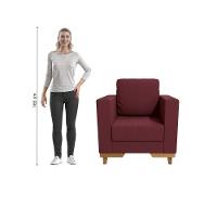 Poltrona Maya Kappesberg Veludo Bordô - 6