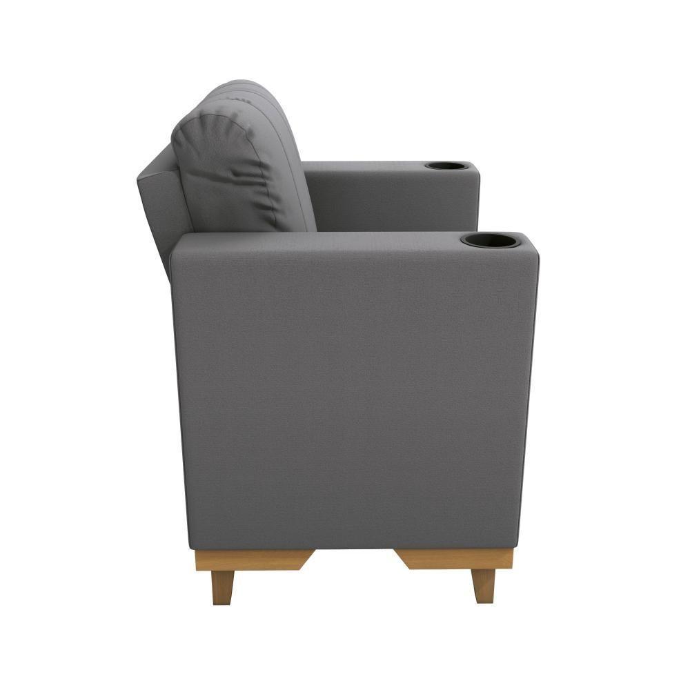 Poltrona Maya Kappesberg Veludo Titanio - 6