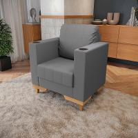 Poltrona Maya Kappesberg Veludo Titanio - 1