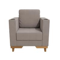 Poltrona Maya Kappesberg Veludo Cinza - 2