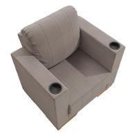 Poltrona Maya Kappesberg Veludo Cinza