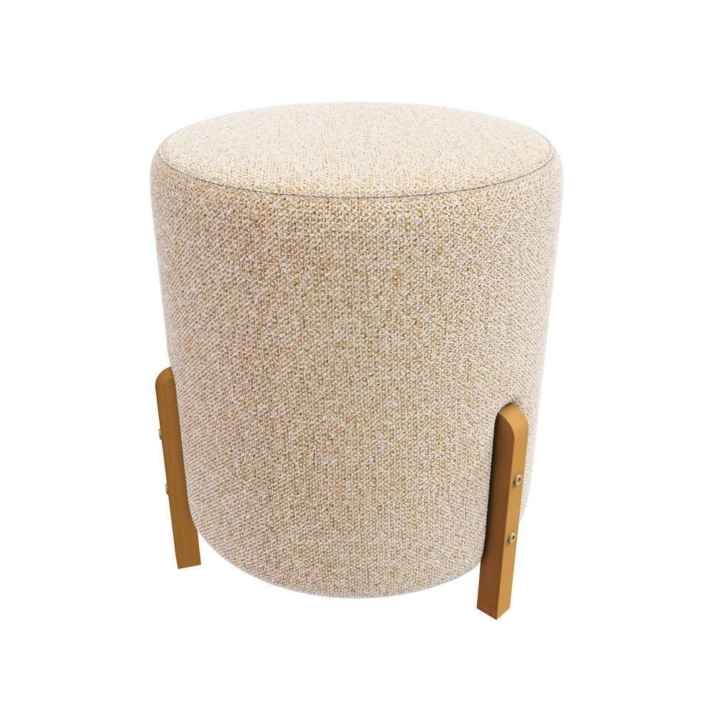 Puff Ravi Kappesberg Linho Mesclado Areia - 2