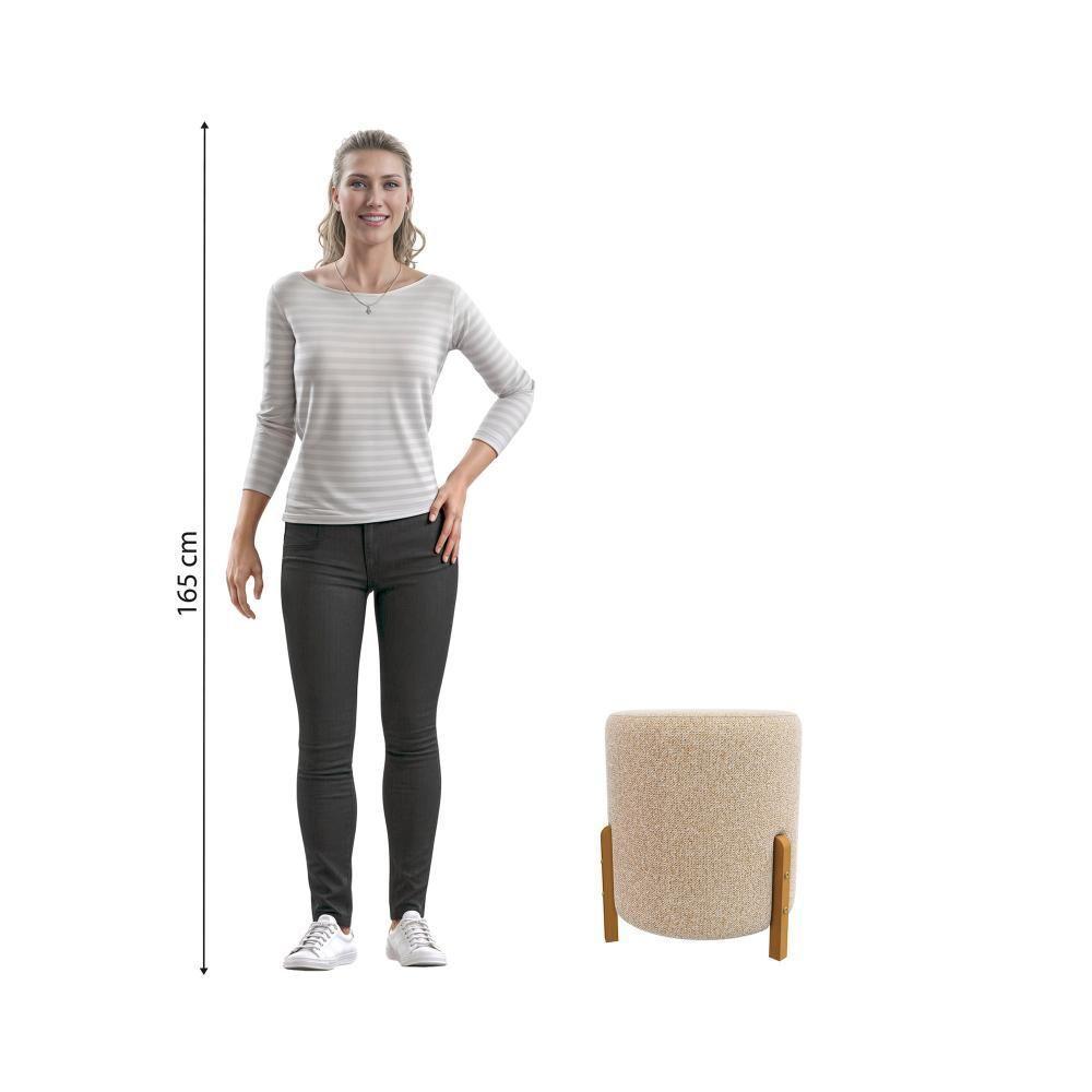 Puff Ravi Kappesberg Linho Mesclado Areia - 4