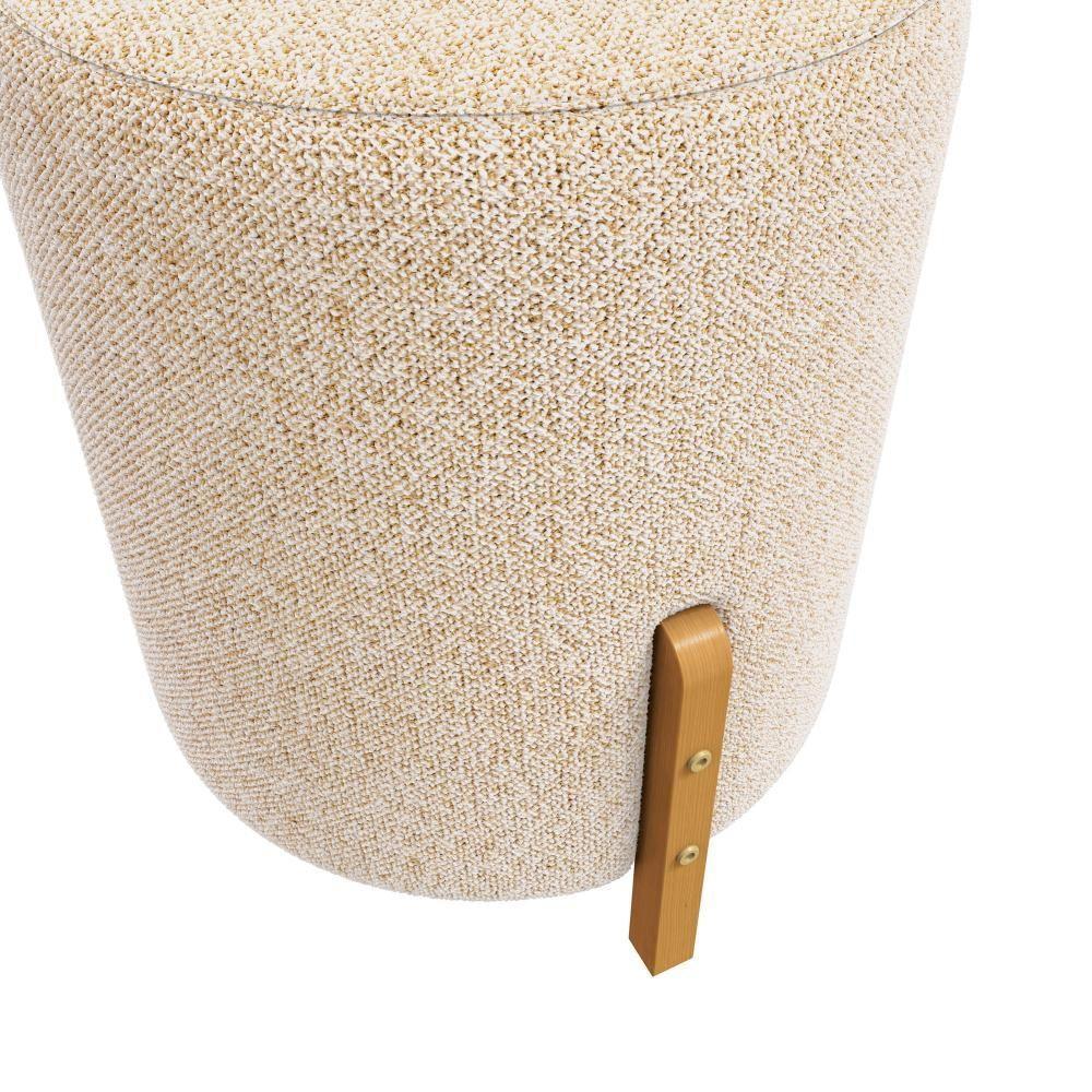 Puff Ravi Kappesberg Linho Mesclado Areia - 5