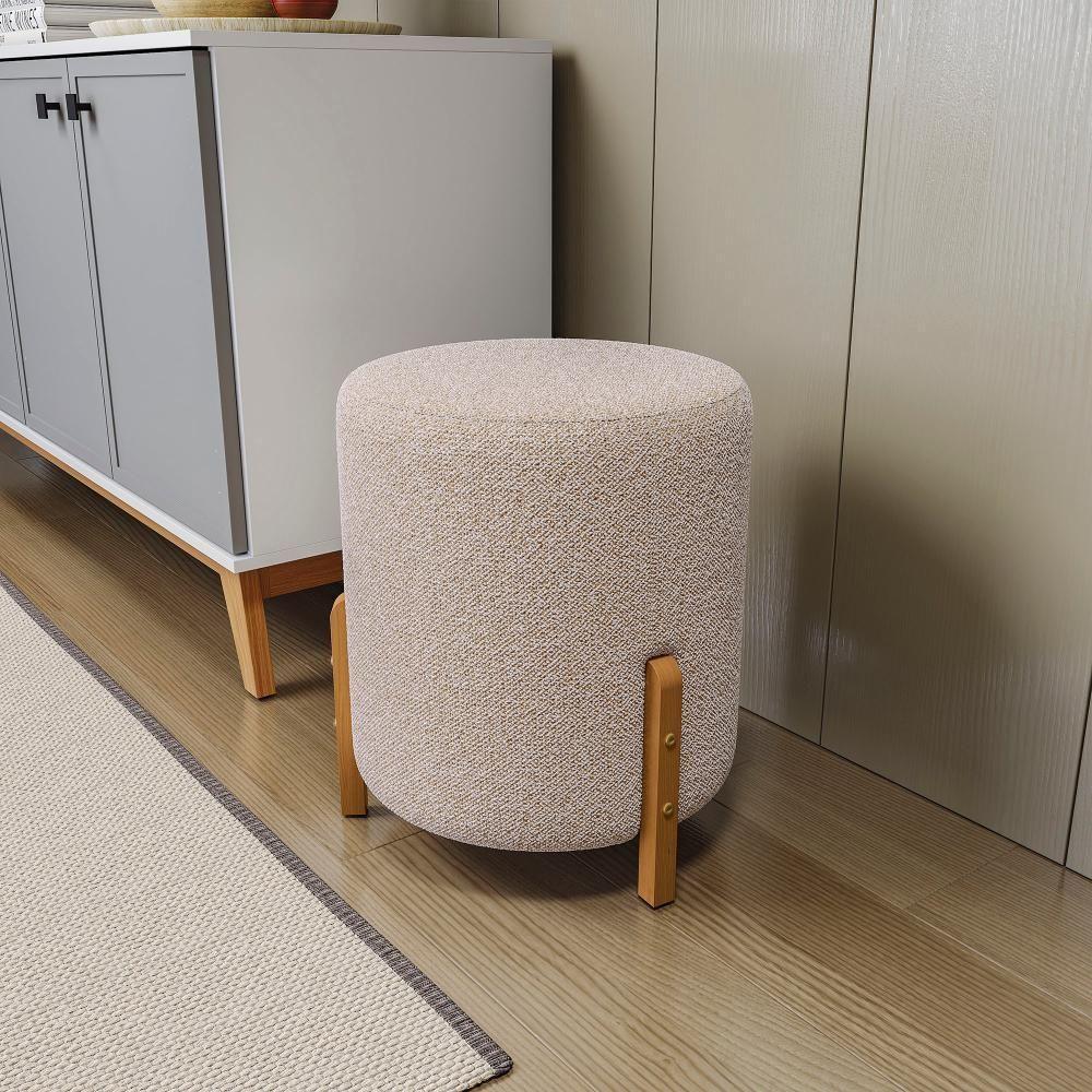 Puff Ravi Kappesberg Linho Mesclado Areia - 8