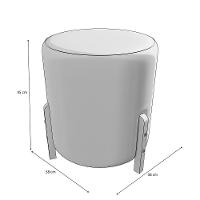 Puff Ravi Kappesberg Linho Azul - 3