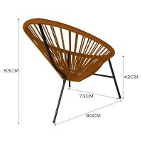 Conjunto 3 Cadeiras Para Area Externa Acapulco Aço Carbono Ocre - 6
