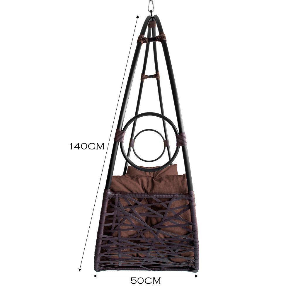 Cadeira Balanço Suspenso Lua Em Fibra Sintética Tabaco/marrom - 2