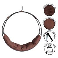 Cadeira Balanço Suspenso Lua Em Fibra Sintética Tabaco/marrom - 3