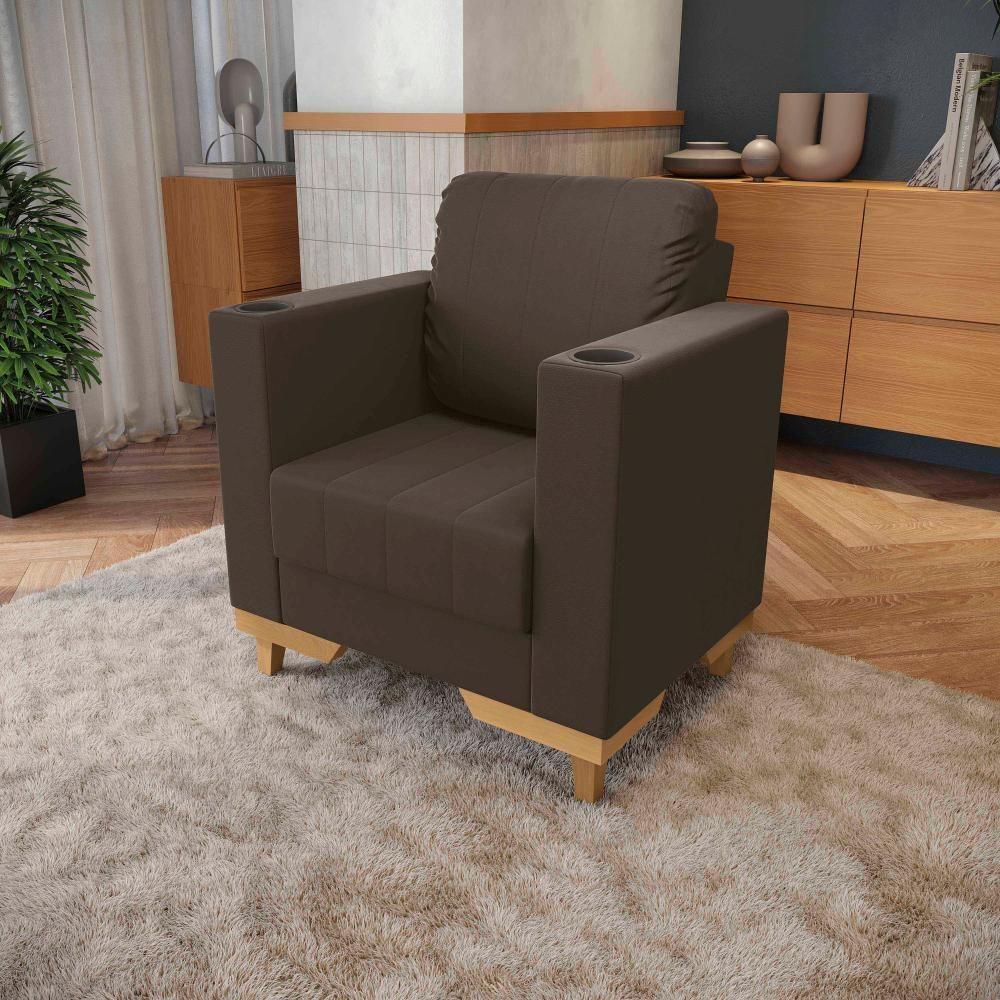 Poltrona Maya Kappesberg Suede Café - 1