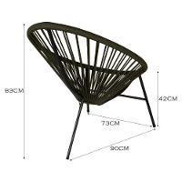Conjunto 3 Cadeiras Para Area Externa Acapulco Aço Carbono Verde - 6