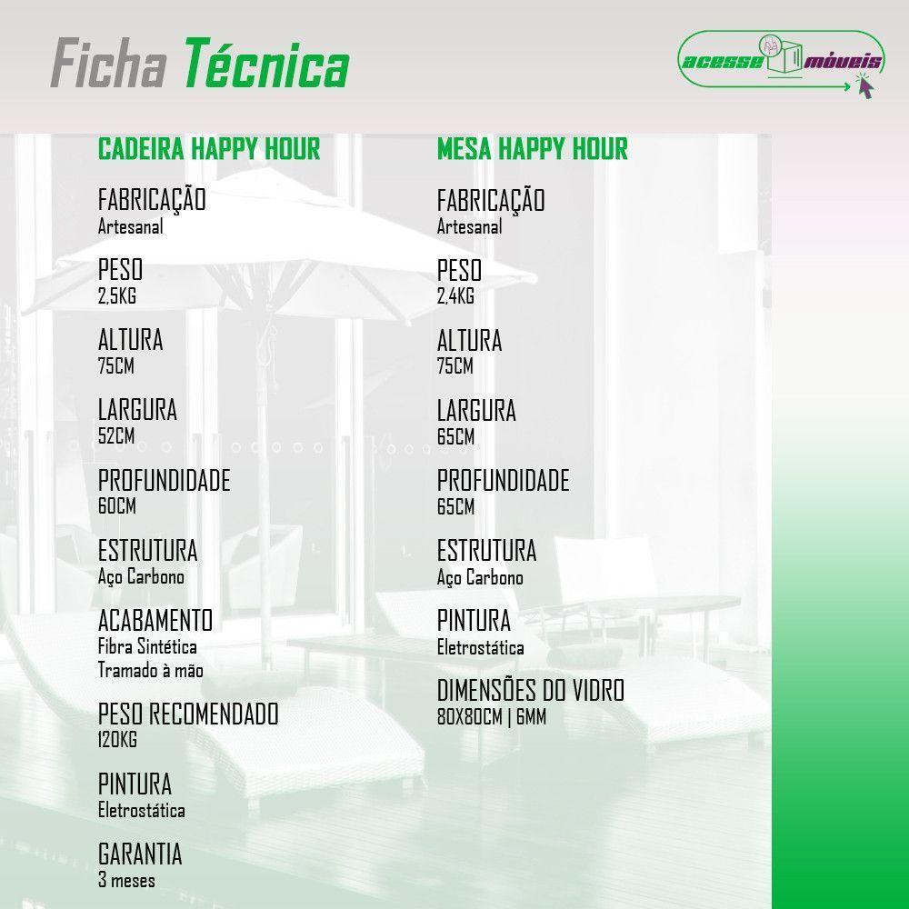 Jogo De Mesa 4 Cadeiras Happy Hour Para área Externa Argila - 8