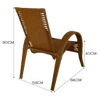 Conjunto Mesa De Centro 4 Cadeiras Vitória área Externa Caramelo - 2