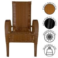 Conjunto Mesa De Centro 4 Cadeiras Vitória área Externa Caramelo