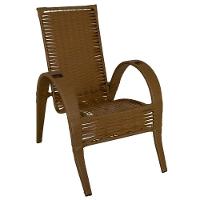 Conjunto Mesa De Centro 4 Cadeiras Vitória área Externa Caramelo - 5