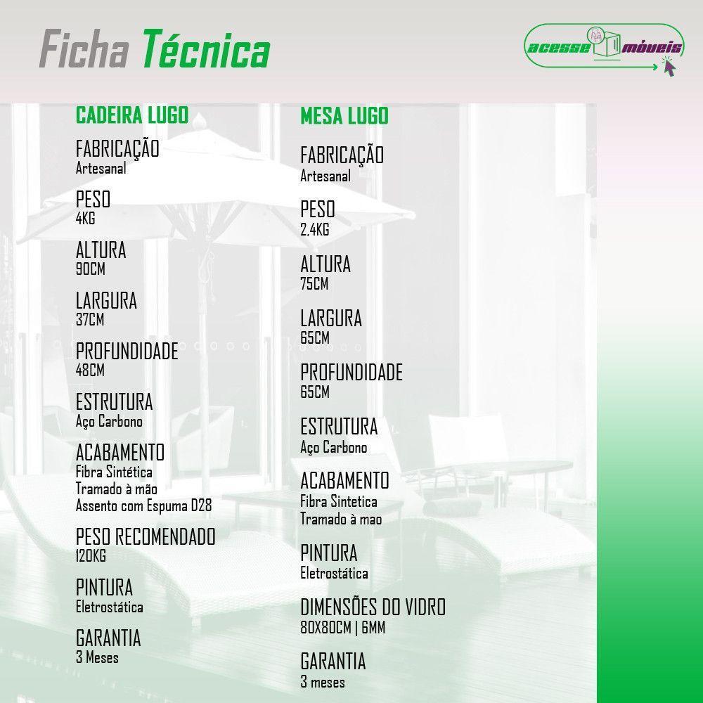 Conjunto Mesa Com 4 Cadeiras Lugo Para Cozinha Ou Jantar Preto/mesclado - 9