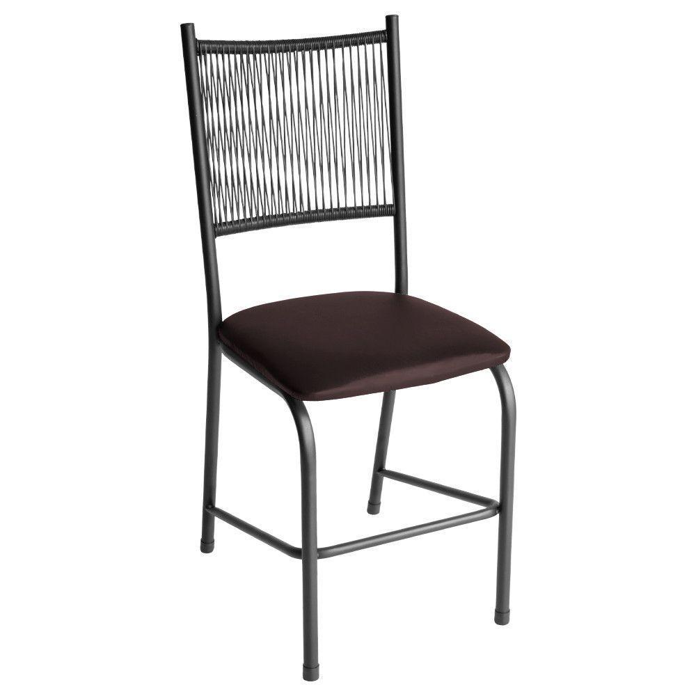 Conjunto Mesa Com 4 Cadeiras Lugo Para Cozinha Ou Jantar Preto/marrom - 5