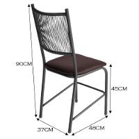 Conjunto Mesa Com 4 Cadeiras Lugo Para Cozinha Ou Jantar Preto/marrom - 3