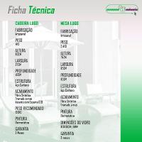 Conjunto Mesa Com 4 Cadeiras Lugo Para Cozinha Ou Jantar Preto/marrom - 9