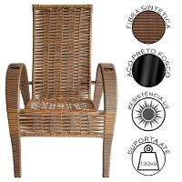 Conjunto De Mesa De Centro E 2 Cadeiras Vitória Para área Argila - 2