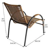 Conjunto De Mesa De Centro E 2 Cadeiras ônix área Externa Argila