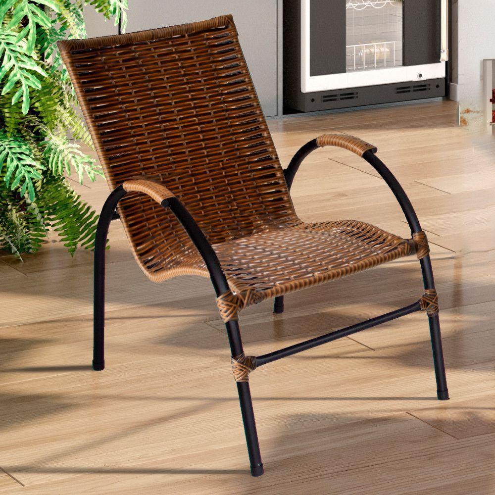 Conjunto De Mesa De Centro 4 Cadeiras ônix Para área Externa Argila - 2