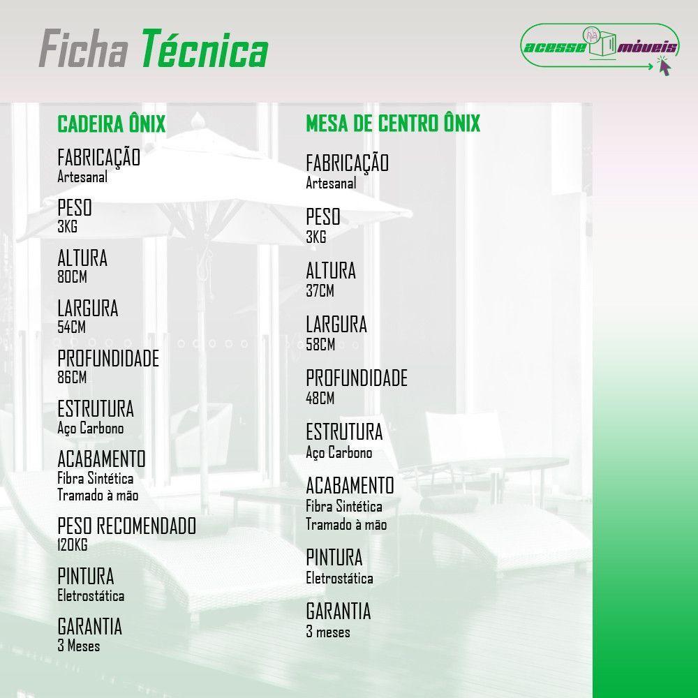 Conjunto De Mesa De Centro 4 Cadeiras ônix Para área Externa Argila - 6
