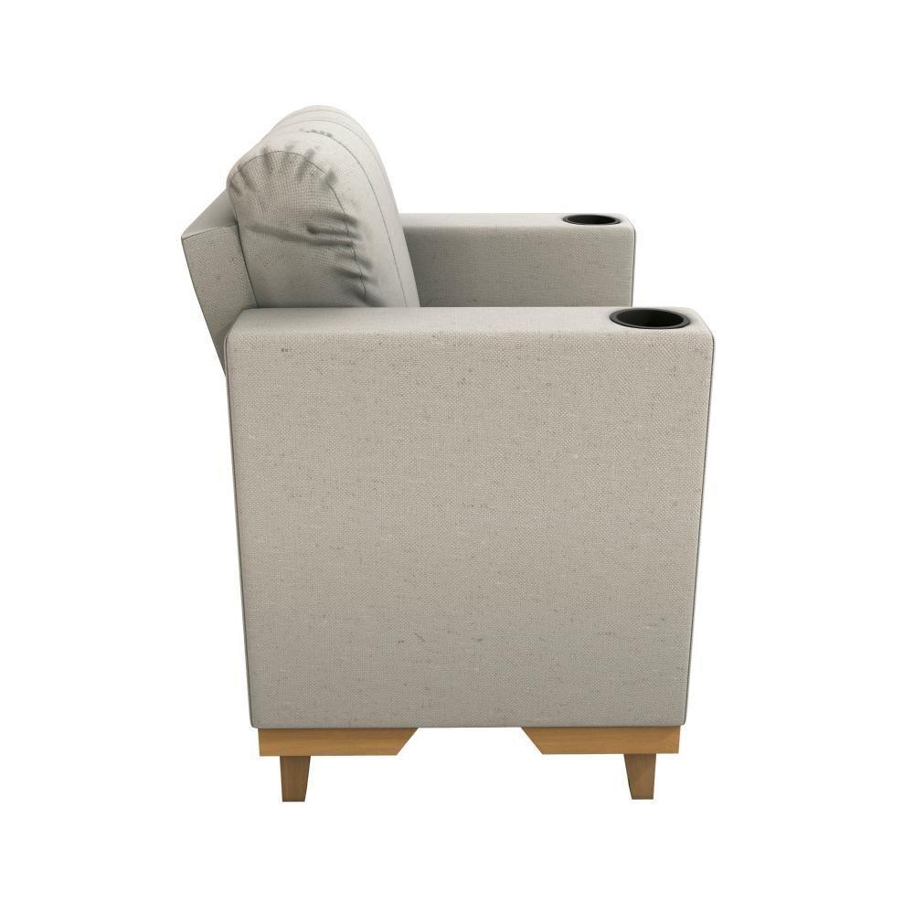 Poltrona Maya Kappesberg Linho Caqui - 6