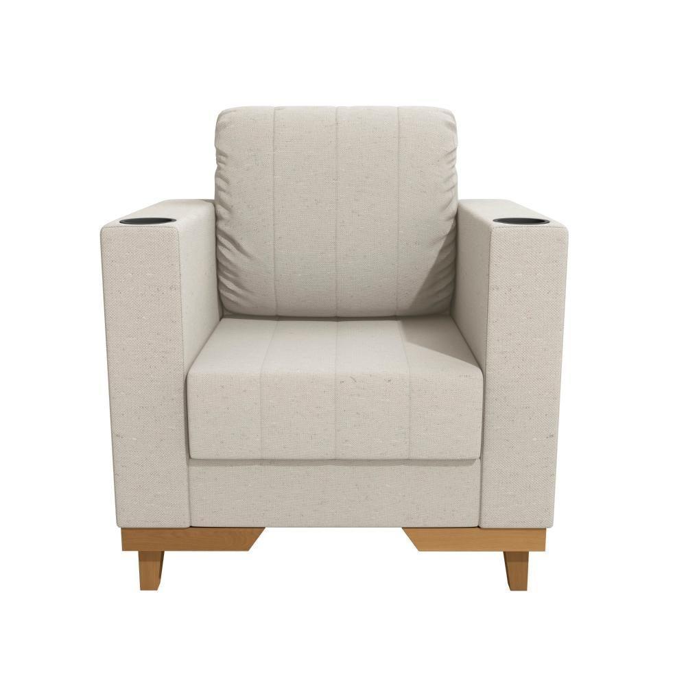 Poltrona Maya Kappesberg Linho Caqui - 7