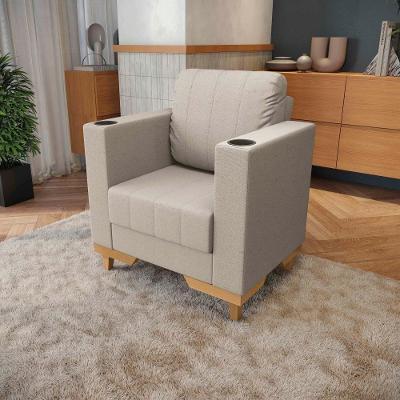 Poltrona Maya Kappesberg Linho Caqui