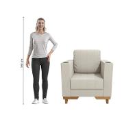 Poltrona Maya Kappesberg Linho Caqui