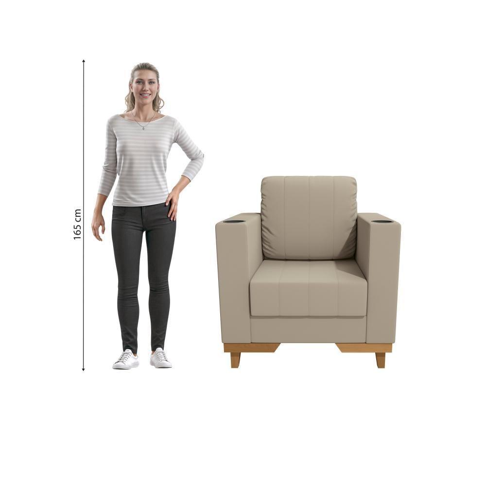 Poltrona Maya Kappesberg Suede Bege - 4