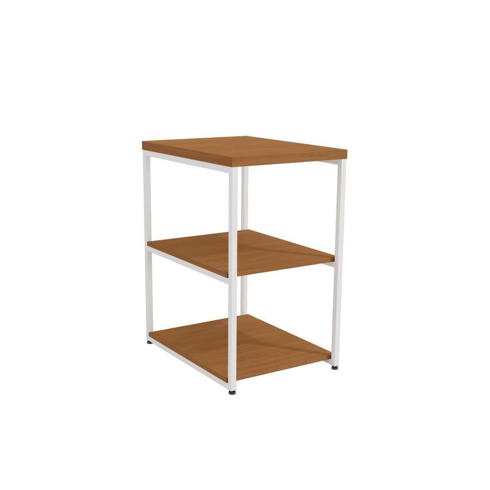 Mesa De Apoio Kappesberg Industrial 3 Prateleiras Canela-branco 45cm - 2
