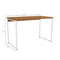 Mesa De Escritório Escrivaninha Kappesberg Industrial Canela-branco 118cm - 3