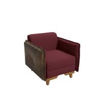 Poltrona Belinda Kappesberg Veludo Bordô - 2
