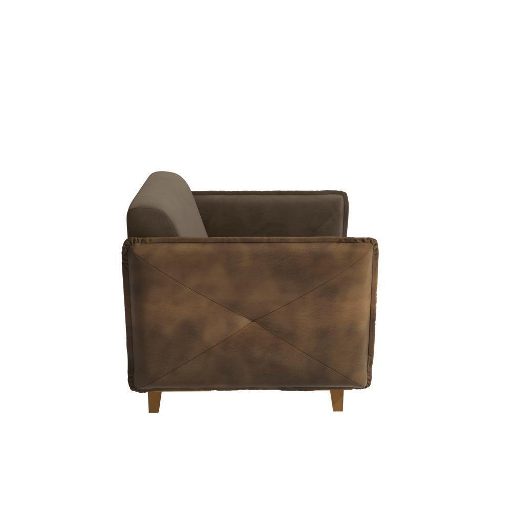 Poltrona Belidna Kappesberg Veludo Marrom - 6