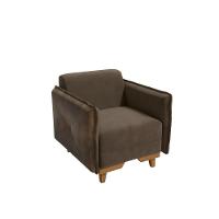 Poltrona Belidna Kappesberg Veludo Marrom - 2