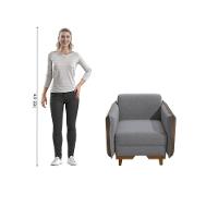 Poltrona Belinda Kappesberg Linho Cinza