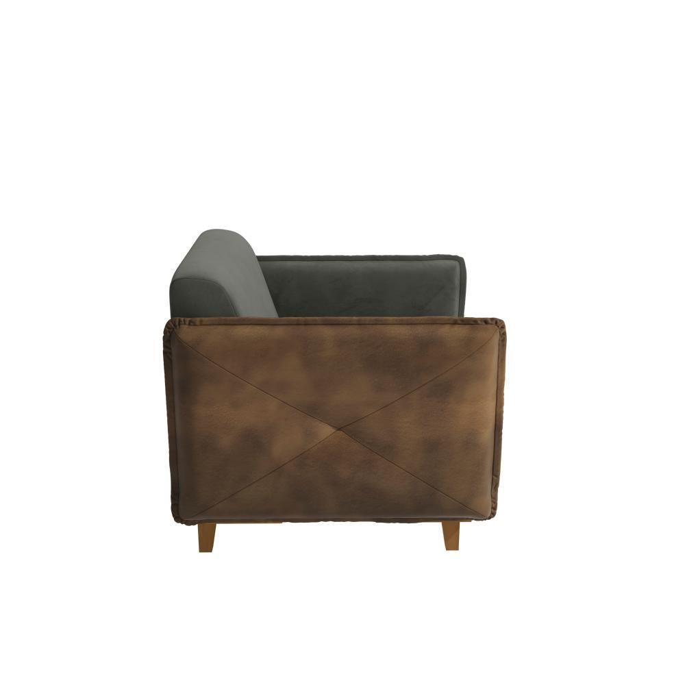 Poltrona Belinda Kappesberg Veludo Chumbo - 7