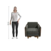 Poltrona Belinda Kappesberg Veludo Chumbo