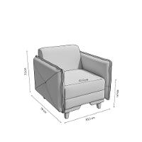 Poltrona Belinda Kappesberg Veludo Deluxe Bege - 3