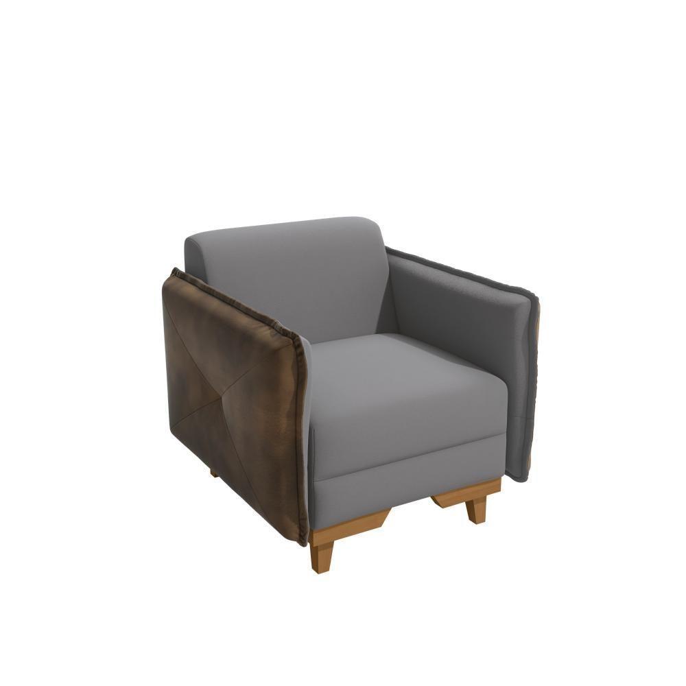 Poltrona Belinda Kappesberg Veludo Titanio - 2