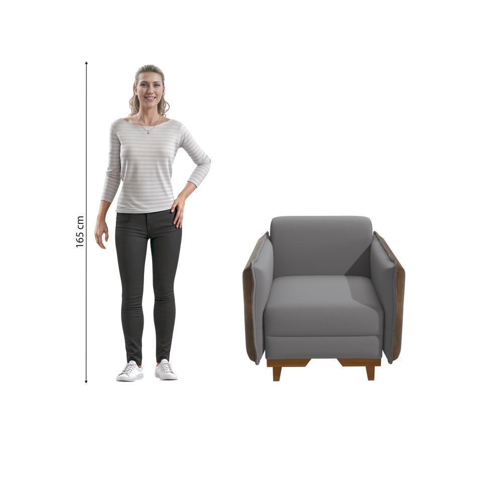 Poltrona Belinda Kappesberg Veludo Titanio - 4